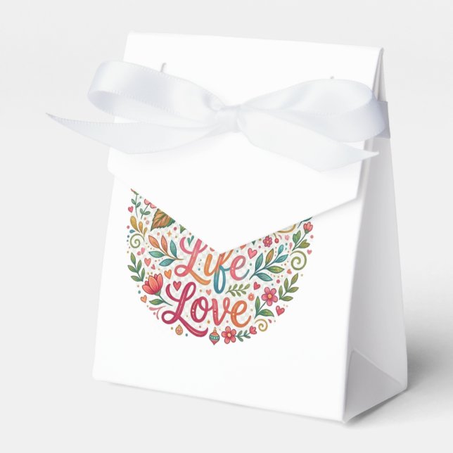 "Life & Love" Premium presentpåse – Vacker Presentaskar (Framsidan Sidan)
