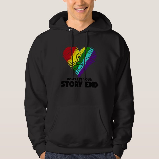 Life Matters Don t Let Your Story End Stress Aware Hoodie (Framsida)