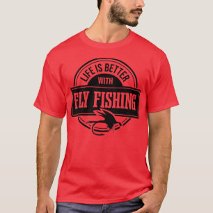 Life med Flygfiske Trout Natur Fisherman T Shirt