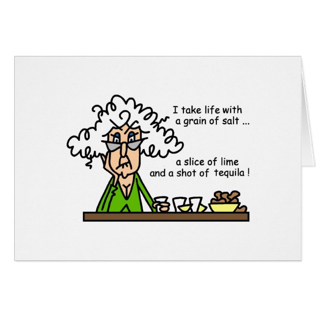 Life och Tequila Humor Hälsningskort (Framsidan Horizontal)