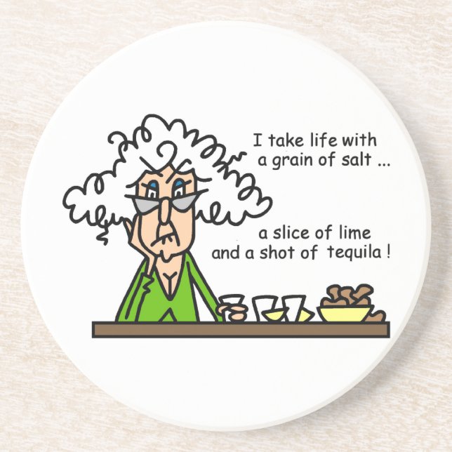 Life och Tequila Humor Underlägg Sandsten (Framsidan)