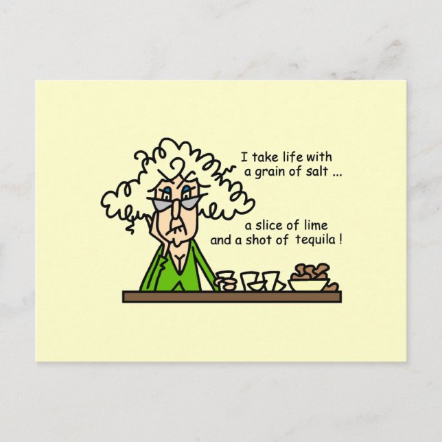 Life och Tequila Humor Vykort (Framsida)