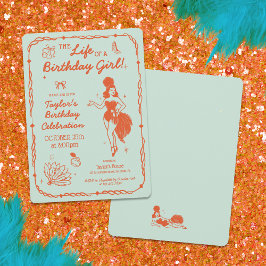 Life of a Birthday Girl Invitation Inbjudningar