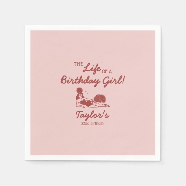 Life of a Birthday Girl Party Pappersservett (Framsidan)
