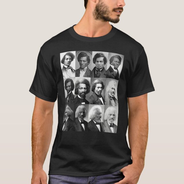 Life Of Frederick Douglass Shirt-Retro Black Histo T Shirt (Framsida)