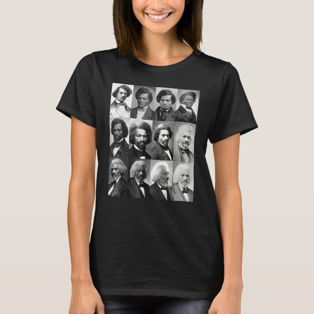Life Of Frederick Douglass Shirt-Retro Black Histo T Shirt (Framsida)