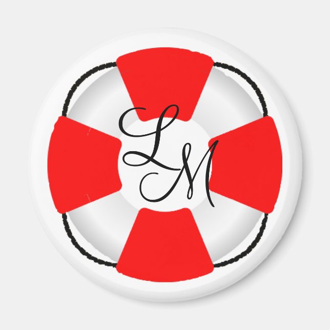 Life Preserver Monogram Magnet (Framsidan)