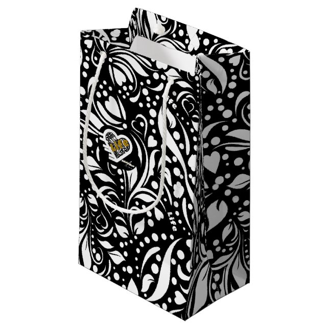 Life Quote Black Gift Bags av Adiela Akoo (Framsidan Vinklad)