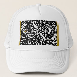 Life Quote Black Paisley Cap - Adiela Akoo Keps