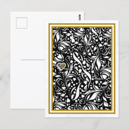 Life Quote Black Paisley-vykort - Adiela Akoo Vykort