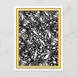 Life Quote Black Paisley-vykort - Adiela Akoo Vykort