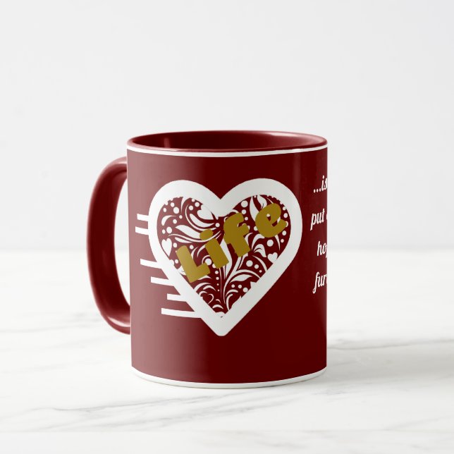Life Quote Maroon Mugg av Poet Adiela Akoo (Framsida vänster)