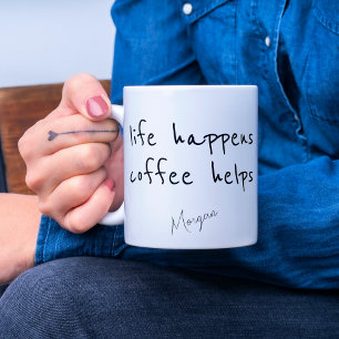 Life råkar ut för kaffe hjälper till att minimera Två-Tonad mugg