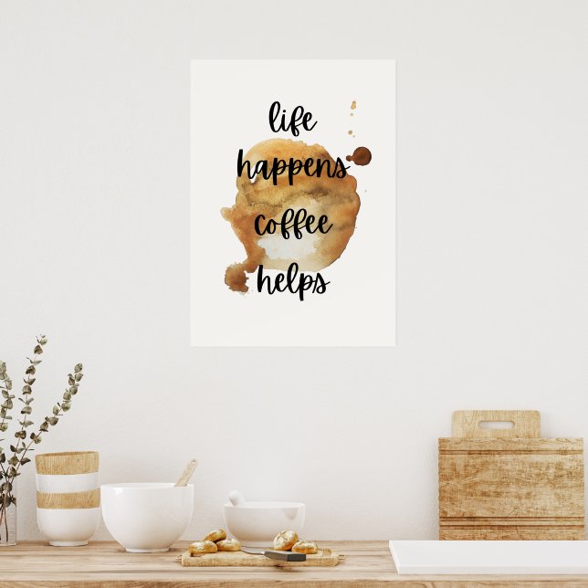 Life råkar ut för kaffehjälp poster (Kök)