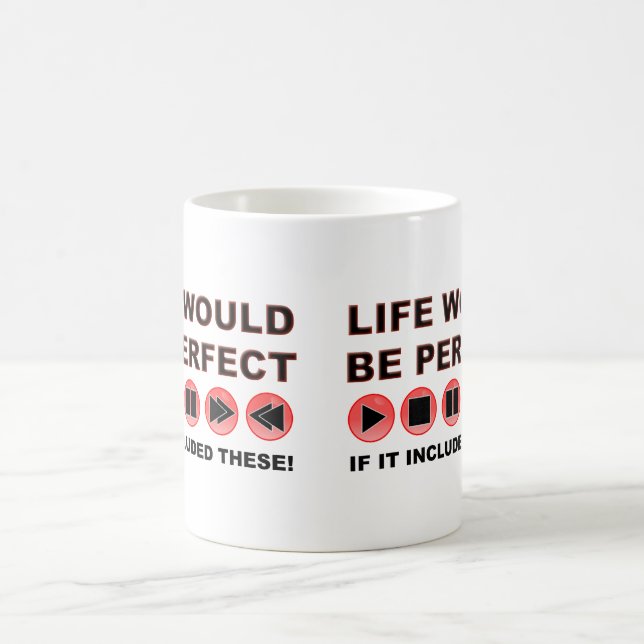 Life Remote Funny Mug Kaffemugg (Center)