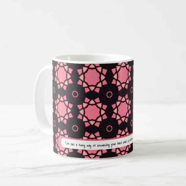 Life REWARDS på ett lustigt sätt | RO MÖNSTER Kaffemugg (Framsida vänster)