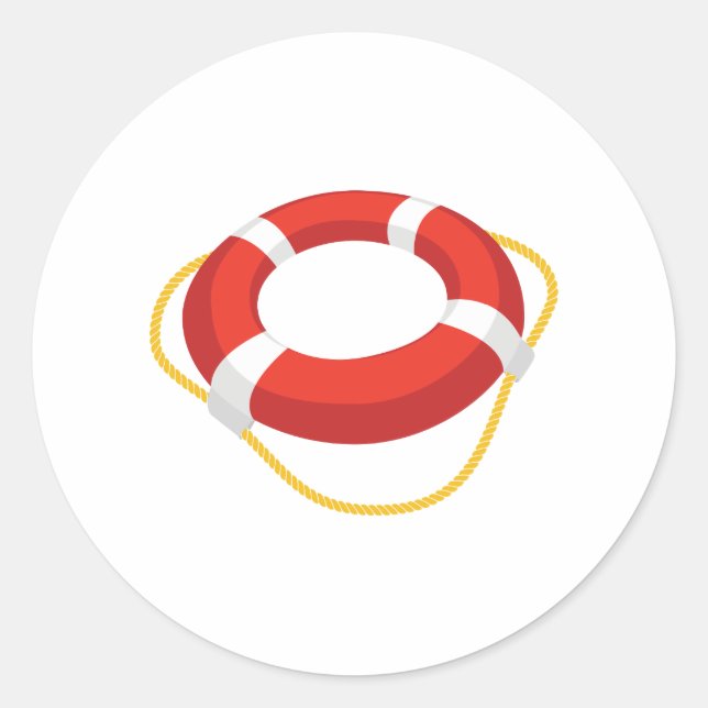 Life Ring Runt Klistermärke (Framsida)