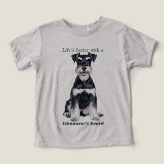 Life’s Better with a Schnauzer Beard – Kids’ Dog T Shirt
