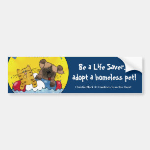 Life Saver - adoptera hemlösa husdjur Bildekal