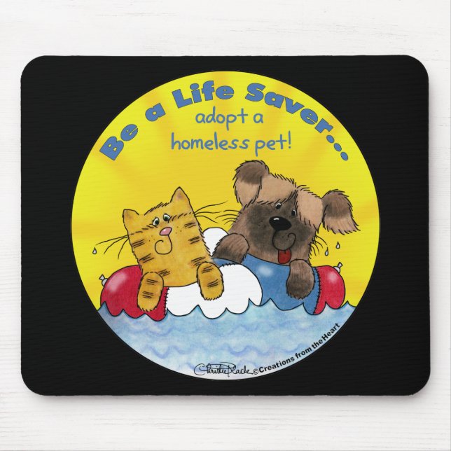 Life Saver - adoptera hemlösa husdjur Musmatta (Framsidan)