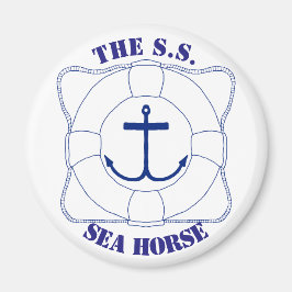 Life Saver & Anchor Magnet (Mörk Print)