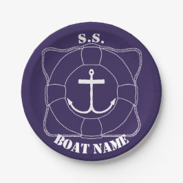 Life Saver/Anchor Papper Tallrikar (Lite Print)