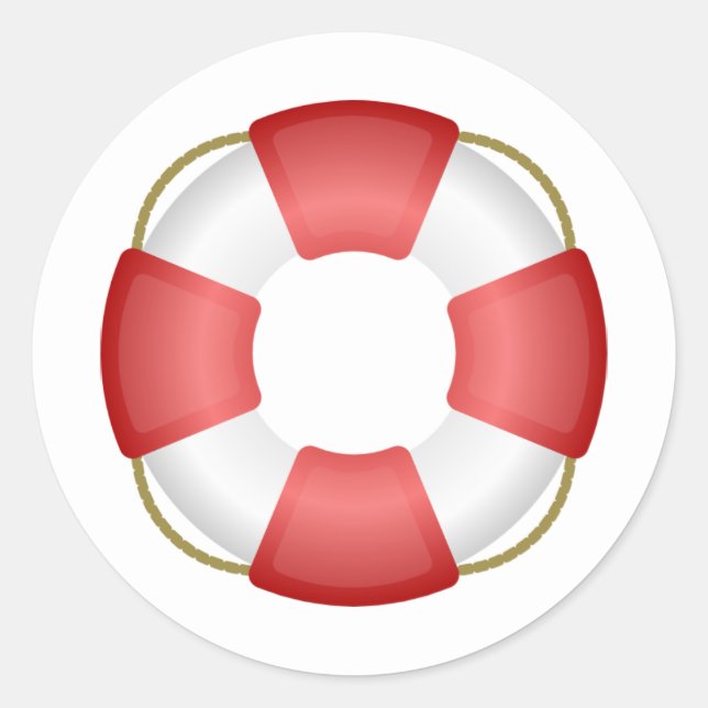 Life Saver Runt Klistermärke (Framsida)