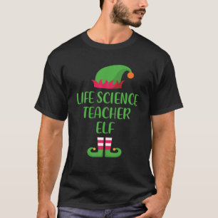 Life Science Teacher Elf-julfamiljen Matching T Shirt