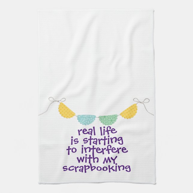 Life & Scrapbooking Tea Towel Kitchen Towel Towel Kökshandduk (Vertikal)