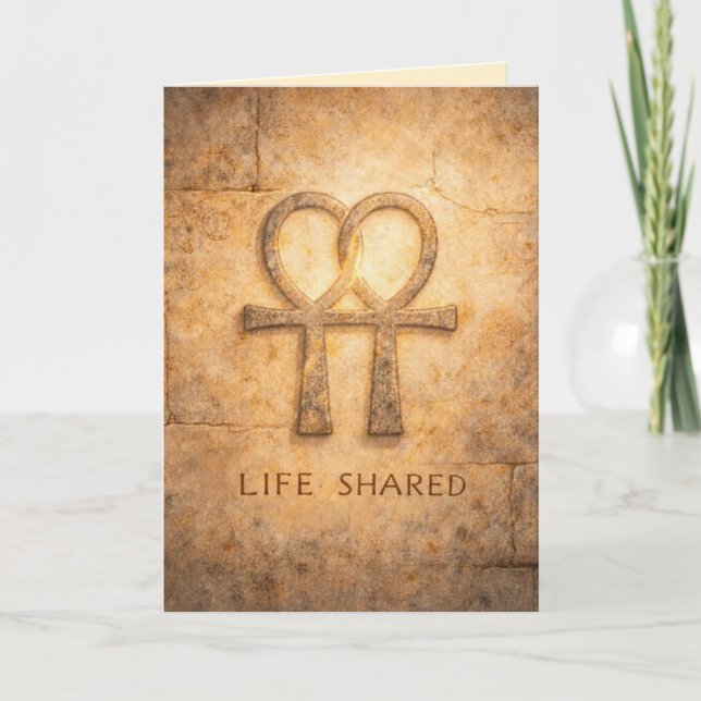 Life Shared Ankh Valentine Egyptian Symbol  Kort (Framsida)