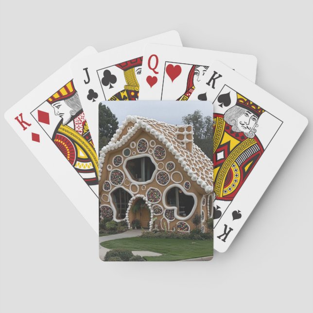 Life-Size Gingerbread House Playing Cards Casinokort (Baksidan)