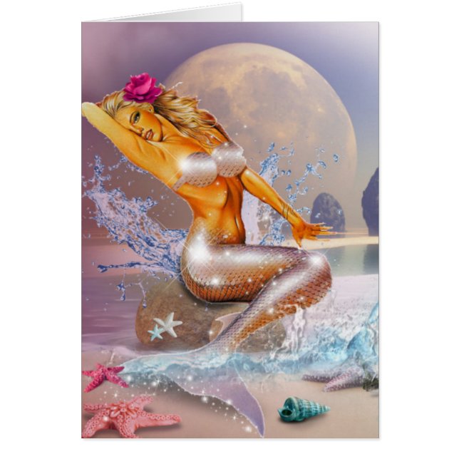 Life som Sjöjungfru Hälsningskort (Framsidan)