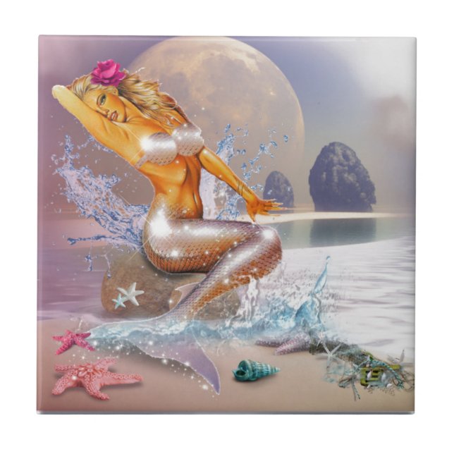 Life som Sjöjungfru Kakelplatta (Framsidan)