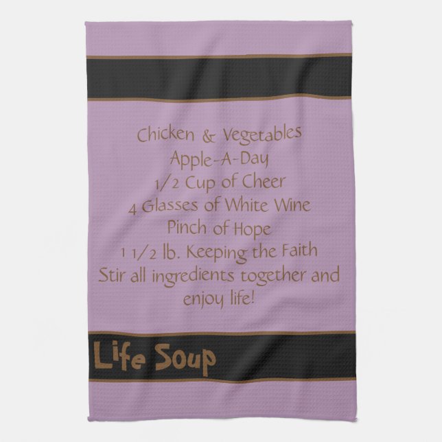 Life Soppa Kitchen Towel-Dubbla Rand Kökshandduk (Vertikal)