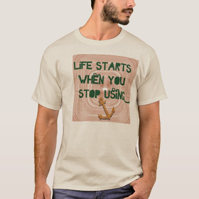 Life Starts - sober recovery T-shirt (Framsida)