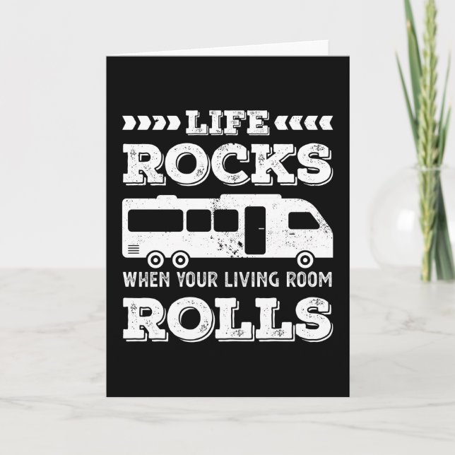 Life Sten - Funny RV Motorhome Gift Kort (Framsida)