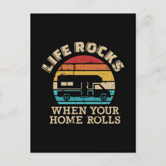 Life sten när ditt hem rullar vintage RV Vykort