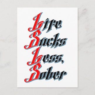 Life Sucks Less, Sober Vykort