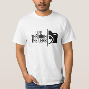 Life through the Lens - Kreativ Photography Quote T Shirt