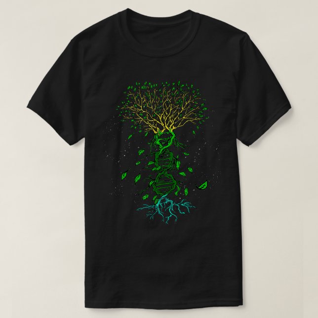 Life Tree DNA Earth Day Cool Nature Lover Environm T Shirt (Design framsida)