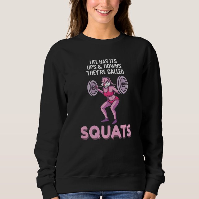 Life Ups And Downs Squats Fitness Interval Trainin T Shirt (Framsida)