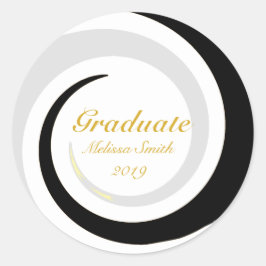 Life Wave Graduate-dekal Runt Klistermärke