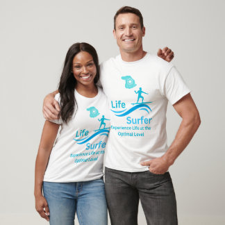 Life Wave Surfer Hand med en patch T Shirt