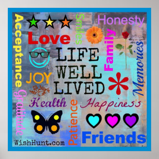 Life well Lived Inspirational Poster av WishHunt