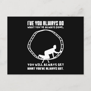 Life Wisdom Hamster Wheel Escape Entrepreneur Vykort