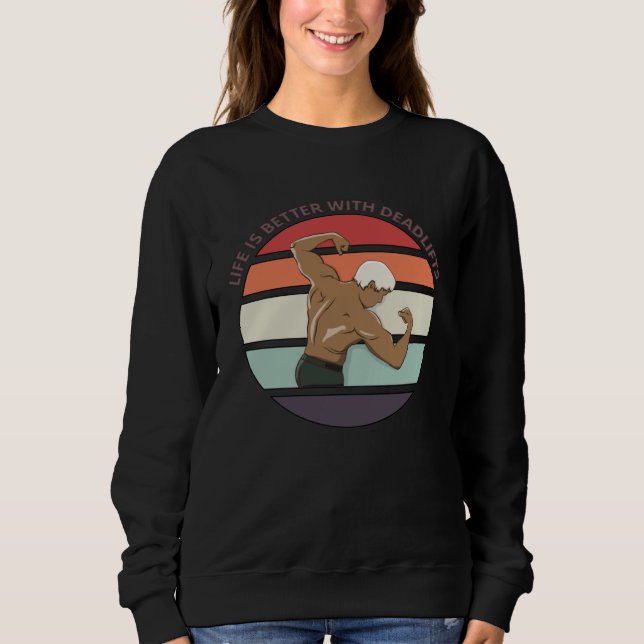 Life With Deadlifts Workout Powerlifting Gym T Shirt (Framsida)