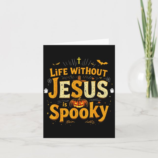 Life Without Jesus Is Soky Christian Halloween Des Kort (Framsida)