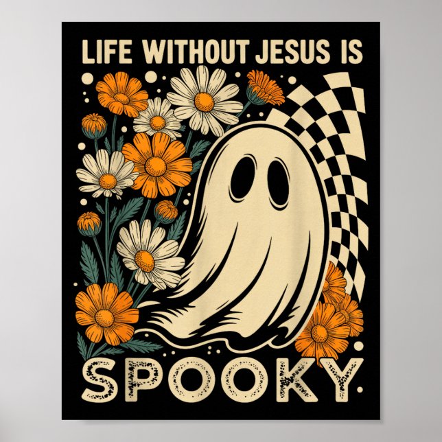 Life Without Jesus Is Soky Floral Christian Hallow Poster (Framsidan)