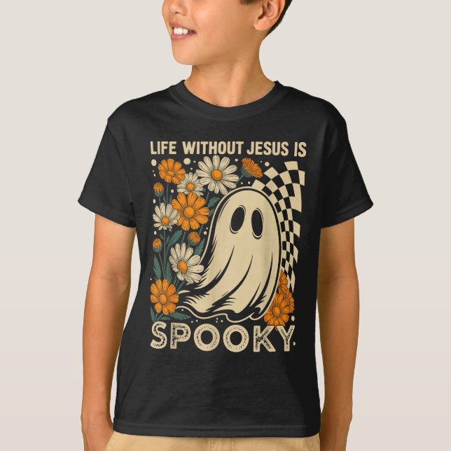 Life Without Jesus Is Soky Floral Christian Hallow T Shirt (Framsida)