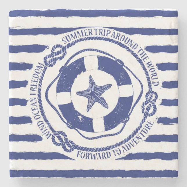 Lifebuoy och sjöstjärna stenunderlägg (Framsidan)